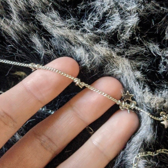 Star silver three-tier space necklace - Picture 3 of 3